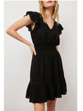 Rails Tara black lace mini dress small